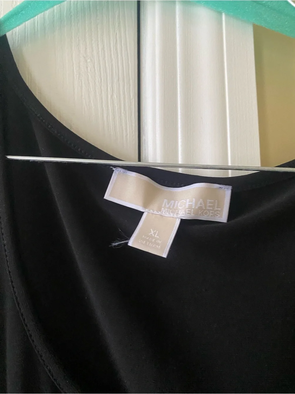 Michael Kors Black Scoop Neck Maxi Dress